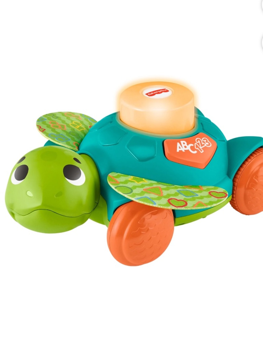 3/$6 🔥 Fisher-Price Linkimals Turtle Push Learning Toy with Orange Wheels